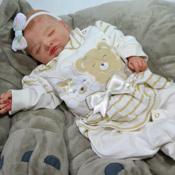 Bebê Reborn kit Rosalie Cabelo Pintado
